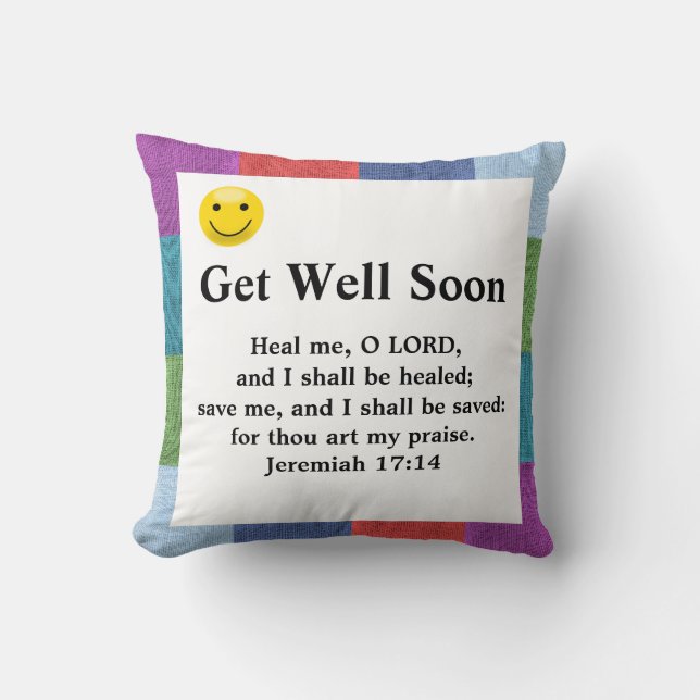 Get Well Accent Pillow for Men (Front)
