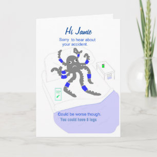 Get well after accident, add name front card