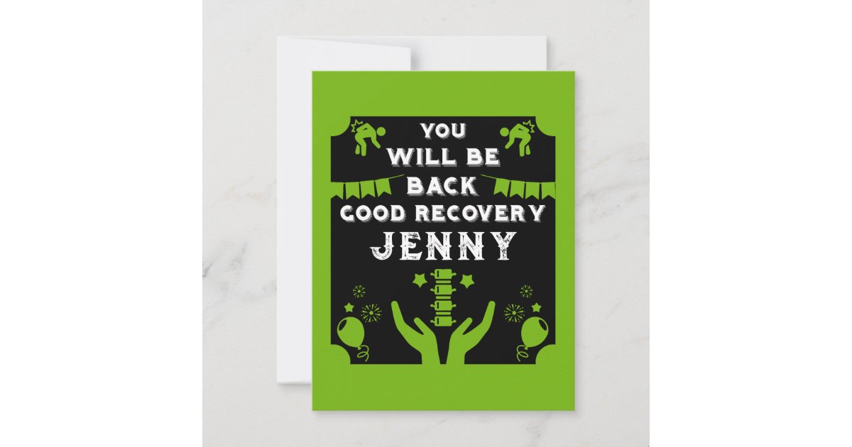 Get Well After Back Surgery Card | Zazzle