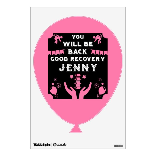 Get Well After Back Surgery Wall Decal (Front)