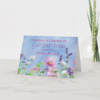 Get Well After Heart Attack, Garden Flowers Card