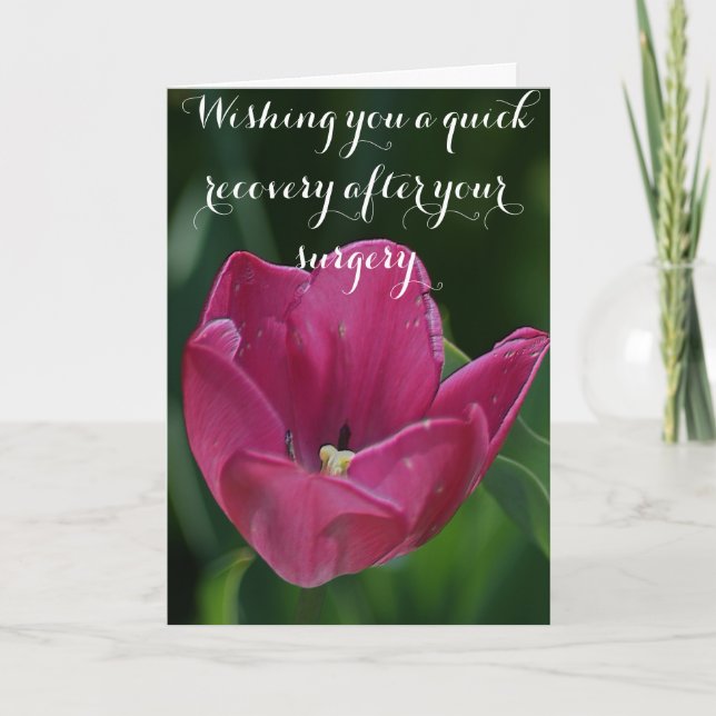Get Well After Surgery Tulip Card (Front)
