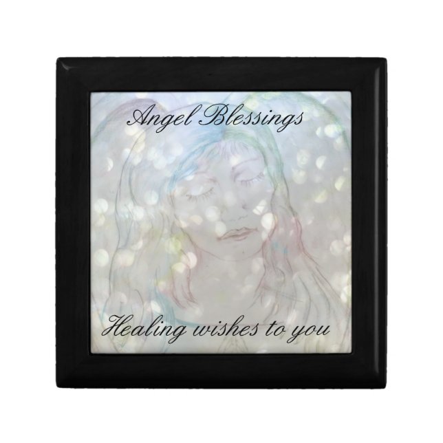 Get Well Angel Blessings Jewelry Box (Front)