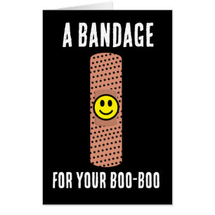 GET WELL BANDAGE BIG FUNNY GREETING CARD