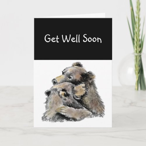Get Well Bear Hug Animal Someone Cares  Card