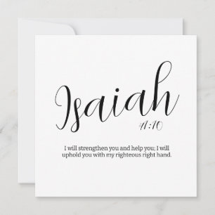 Get Well Bible Verse   Isaiah 41   Strength Card