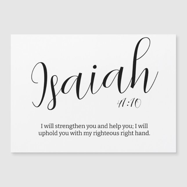Get Well Bible Verse | Isaiah 41 | Strength Magnet (Front)