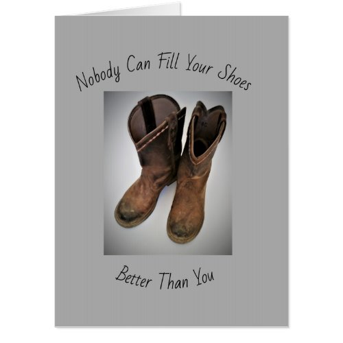 Get Well Boots  Big 18x24 Card