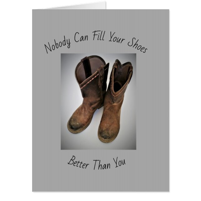 Get Well Boots  (Big 18"x24") Card (Front)