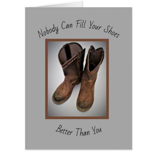 Get Well Boots Big 18 x 24 Card