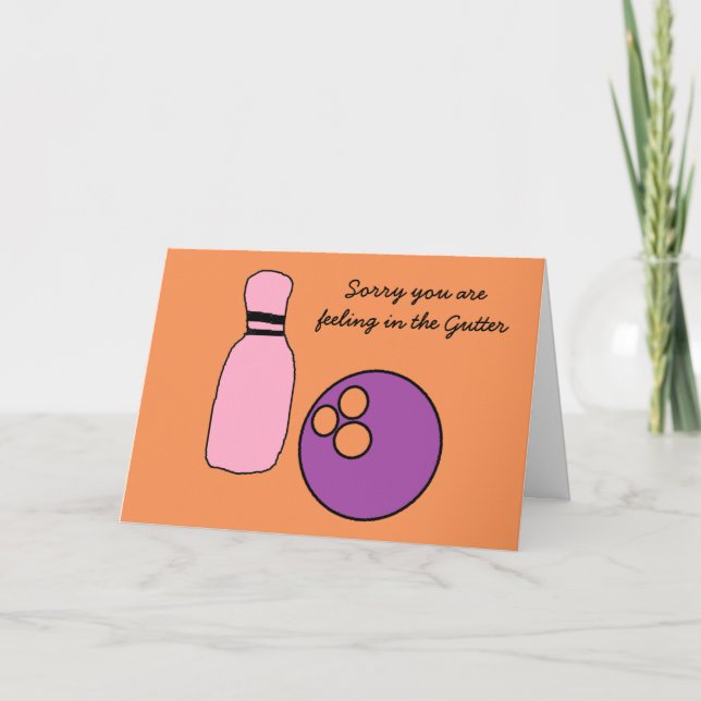 Get well bowling card (Front)