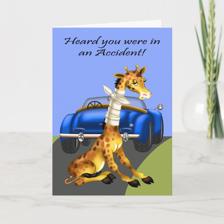 Get Well, Car Accident Card Zazzle
