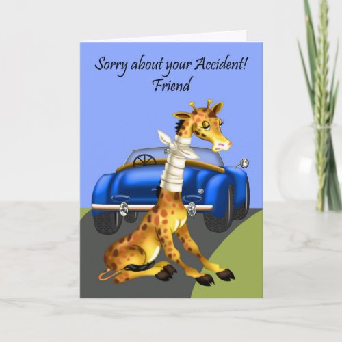 Get Well Car Accident For Friend Card