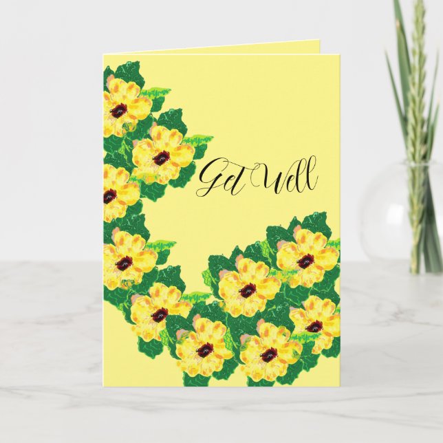 Get Well  Card Black Eyed Susan Vine Flower (Front)