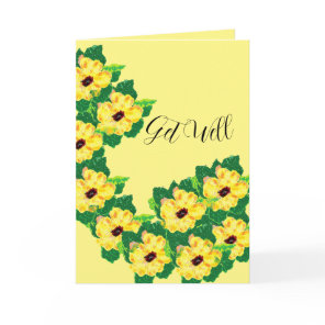 Get Well  Card Black Eyed Susan Vine Flower