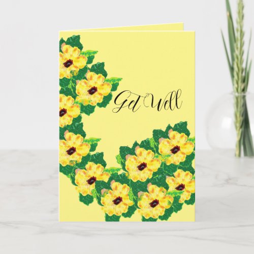 Get Well  Card Black Eyed Susan Vine Flower