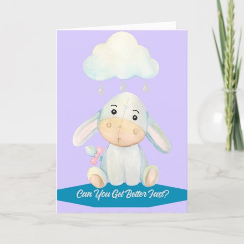 Get Well Card for Child with Bunny
