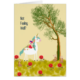 Get Well Card for Child with Fox and Unicorn