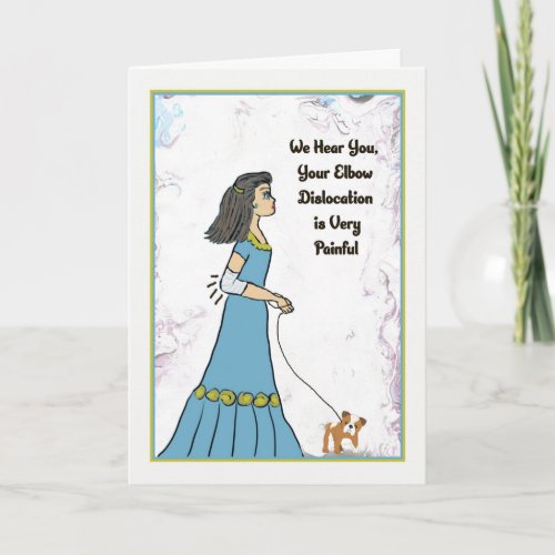 Get Well Card for Elbow Dislocation for Female