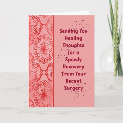 Get Well Card for Minor Surgery Light Red