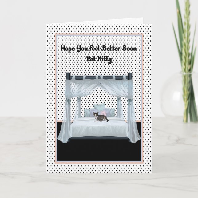 Get Well Card for Pet Cat (Front)
