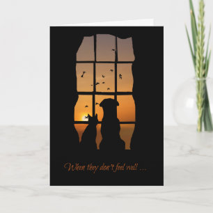 Get Well Card for Pet Cat or Dog Feel Better