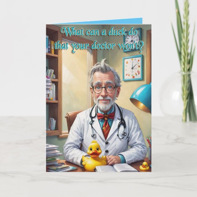 Get well card funny duck (Front)