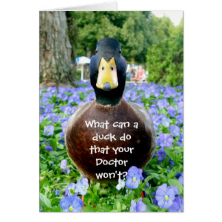 Get well card funny duck