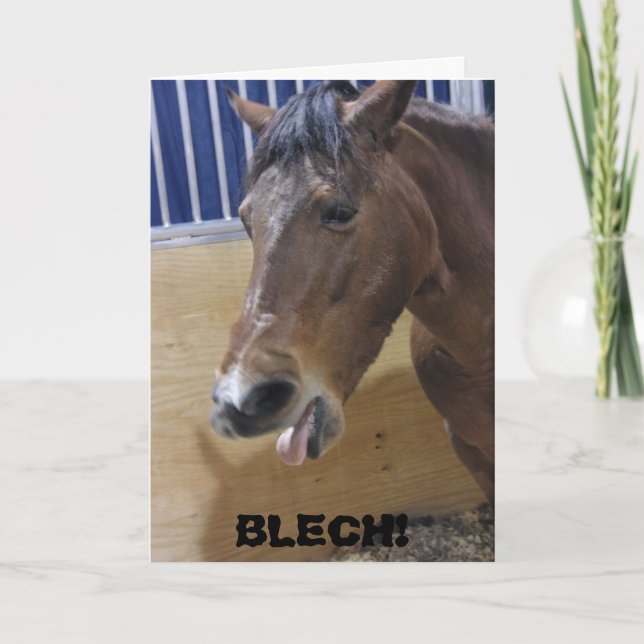 Get Well Card: Horse BLECH! Card (Front)