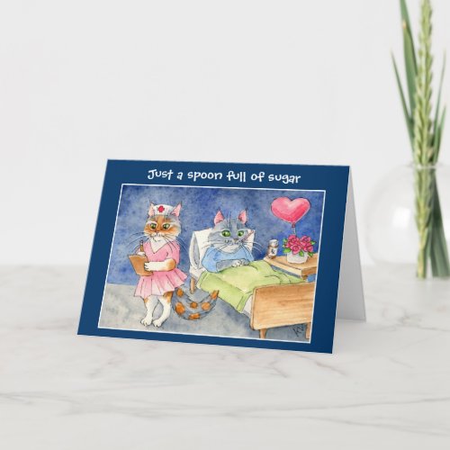 Get well card with cute cats