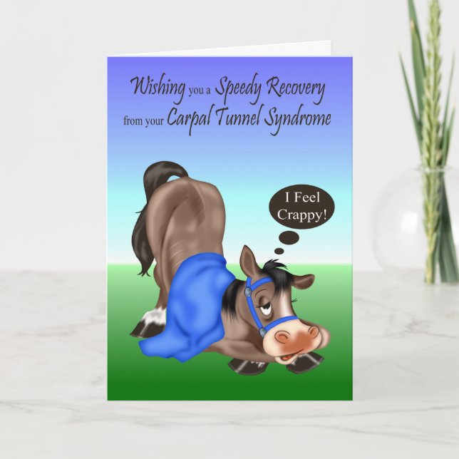 Get Well, Carpal Tunnel Syndrome greeting cards (Front)