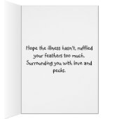 Get Well Cartoon Caricatures of Chickens (Inside (Right))