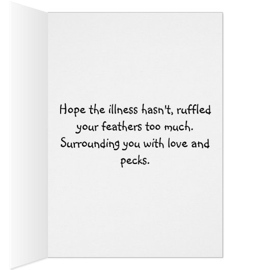 Get Well Cartoon Caricatures of Chickens (Inside (Right))