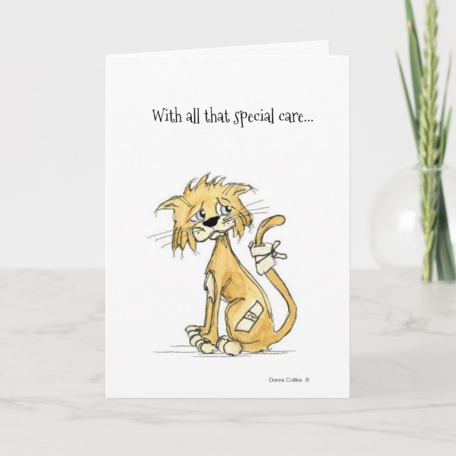 Get Well Cat Card (Front)