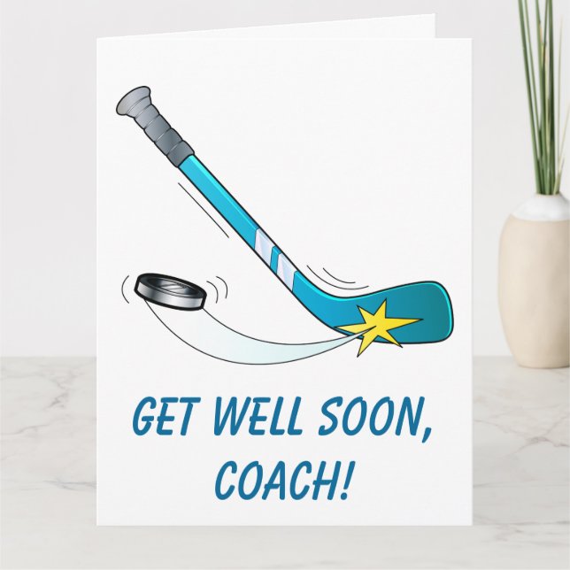 Get Well Coach from Hockey Team Card (Front)