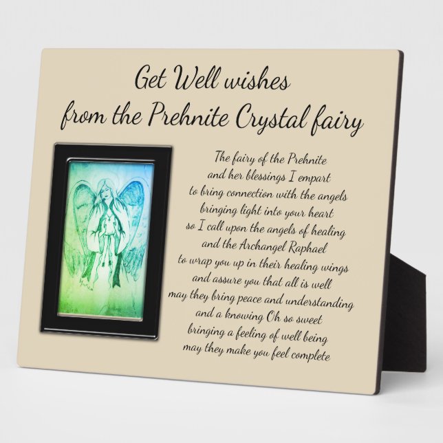Get Well Crystal Fairy Plaque (Side)