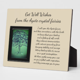 Get Well Crystal Fairy Plaque