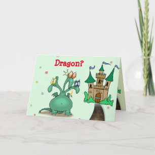 "Get Well" Dragon and Castle Card