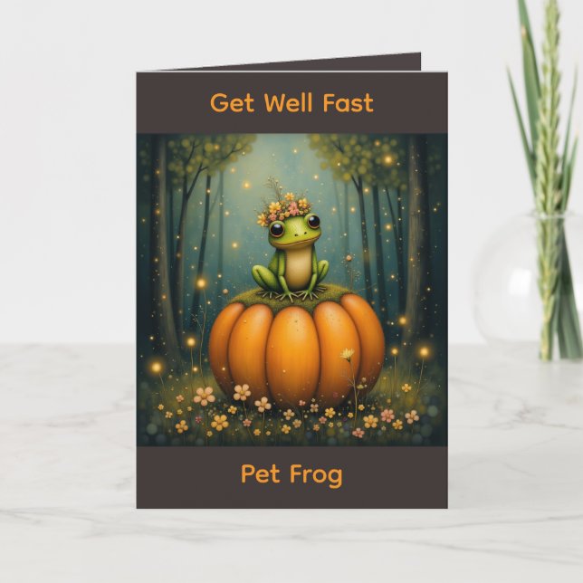 Get Well Fast Pet Frog Card (Front)