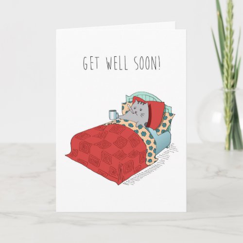 Get Well Feel Better Cold Flu Sick Cute Funny Card