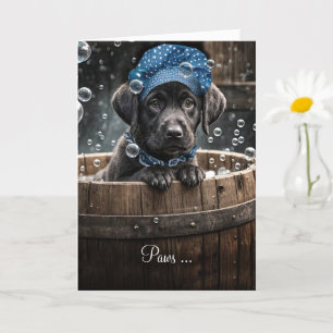Get Well Feel Better Cute Black Labrador Retriever Card