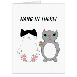 Get Well Feel Better Cute Cats Personalize Card