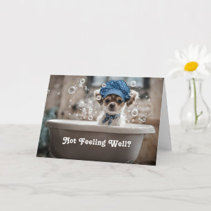 Get Well Feel Better Cute Chihuahua Puppy Dog Card