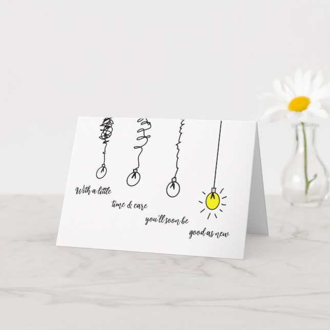 Get Well Feel Better Recovery Hello Greeting Card (Small Plant)