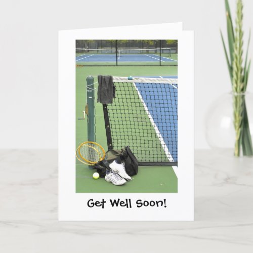 Get well for the tennis player card