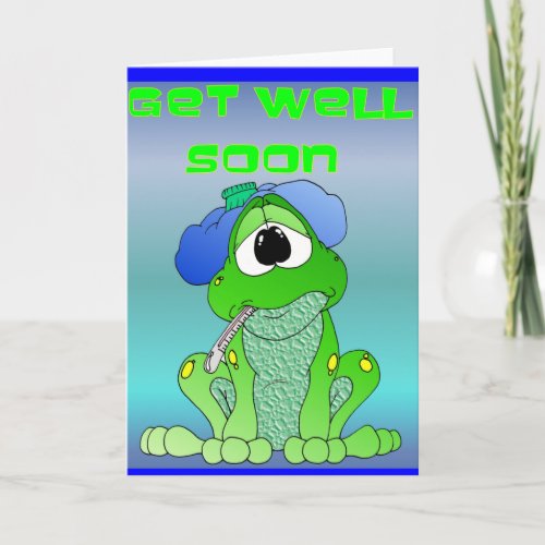 Get Well Frog Card