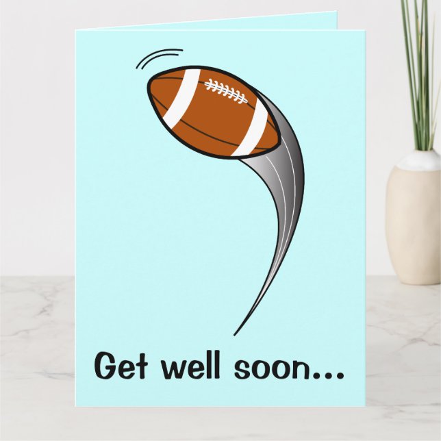 Get Well from Football Team Large Card (Front)