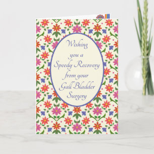 Get Well from Gall Bladder Surgery Card, Flowers Card