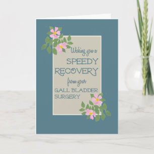 Get Well from Gall Bladder Surgery, Pink Dogroses Card