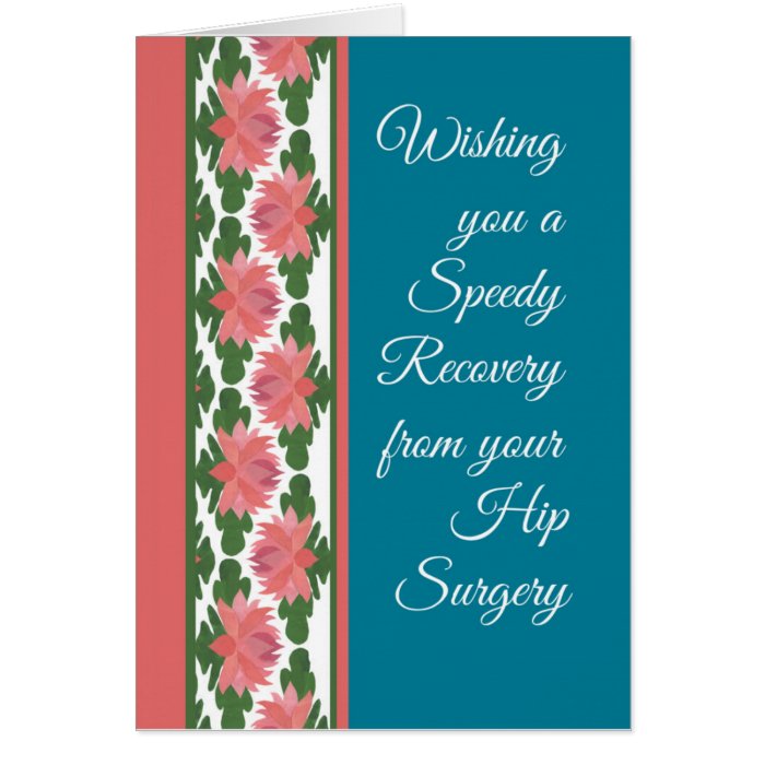 Get Well From Hip Surgery Card Water Lilies Card Zazzle